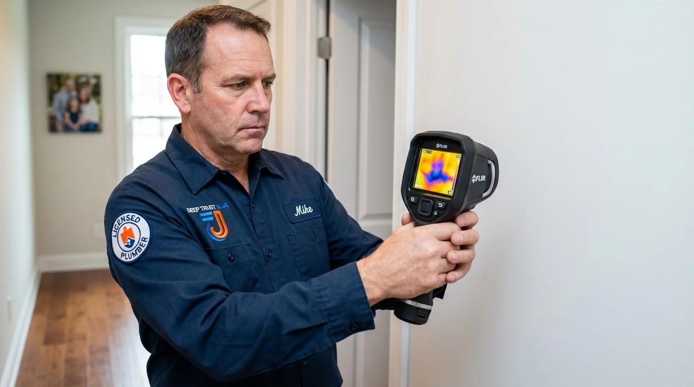 Thermal imaging leak detection by Johns Plumbing LLC in Little Valley
